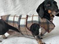 Image 2 of Soft Brown Check Chest Cover Coat