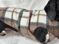 Image 3 of Soft Brown Check Chest Cover Coat
