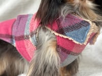 Image 4 of Soft Pink Check Chest Cover Coat