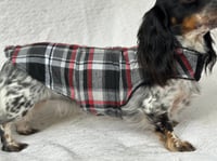 Image 2 of Black and Red Tartan Strap Coat
