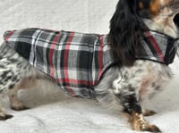 Image 3 of Black and Red Tartan Strap Coat