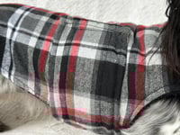 Image 5 of Black and Red Tartan Strap Coat