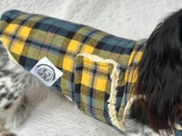 Image 4 of Yellow Blue Check Chest Cover Coat