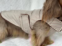 Image 3 of Chocolate Stripe Raincoat Chest Cover Coat