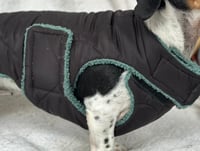 Image 3 of Black Puffer Chest Cover Coat