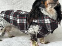 Image 2 of Black and White Check Chest Cover Coat