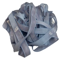 Image 3 of 1PC. ACID WASH JEANS 42" hand dyed wrist wrap bracelet silk ribbon//Yoga wrist wrap bracelet ribbon