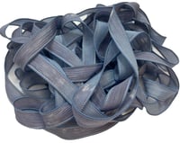 Image 6 of 1PC. ACID WASH JEANS 42" hand dyed wrist wrap bracelet silk ribbon//Yoga wrist wrap bracelet ribbon