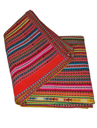 Image 1 of carrot-colored variegated blanket