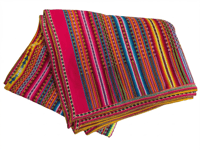 Image 1 of fuchsia-colored variegated blanket