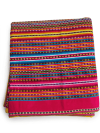 Image 2 of fuchsia-colored variegated blanket