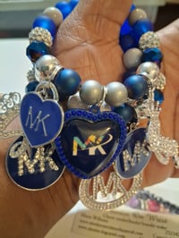 Image 2 of Mk blue hearts with bling