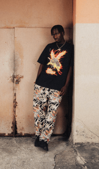 Image 1 of YOSHIO HONJO X LOCO MOSQUITO 'KINTARO RAIJYU' DRAWSTRING TROUSERS
