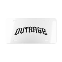 Image 1 of Outrage vanity plate 