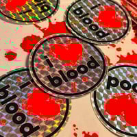 "I ♥ BLOOD" Sticker
