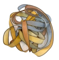 Image 4 of 1PC. RODEO 42" hand dyed wrist wrap bracelet silk ribbon//Yoga wrist wrap bracelet ribbon