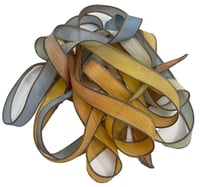 Image 3 of 1PC. RODEO 42" hand dyed wrist wrap bracelet silk ribbon//Yoga wrist wrap bracelet ribbon