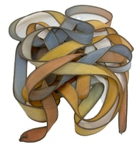 Image 2 of 1PC. AMARILLO SKY 42" hand dyed wrist wrap bracelet silk ribbon//Yoga wrist wrap bracelet ribbon