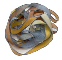 Image 4 of 1PC. AMARILLO SKY 42" hand dyed wrist wrap bracelet silk ribbon//Yoga wrist wrap bracelet ribbon