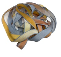 Image 6 of 1PC. AMARILLO SKY 42" hand dyed wrist wrap bracelet silk ribbon//Yoga wrist wrap bracelet ribbon