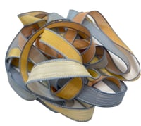 Image 1 of 1PC. AMARILLO SKY 42" hand dyed wrist wrap bracelet silk ribbon//Yoga wrist wrap bracelet ribbon