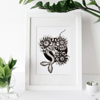 Snake Print, Art Print, A5, Wall Art, Home Decor