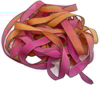 Image 4 of 1PC. TROPICAL CRUSH 42" hand dyed wrist wrap bracelet silk ribbon//Yoga wrist wrap bracelet ribbon