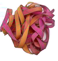 Image 5 of 1PC. TROPICAL CRUSH 42" hand dyed wrist wrap bracelet silk ribbon//Yoga wrist wrap bracelet ribbon