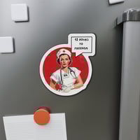 Image 8 of Vintage Nurse RN Die-Cut Magnet — "12 Hours to Freedom"