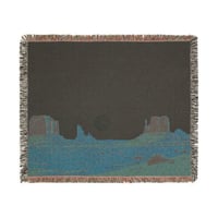Image 5 of Desert Sunset Woven Blanket — Southwestern Landscape Throw