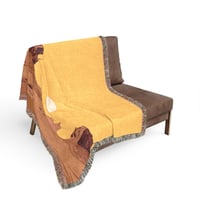 Image 7 of Desert Sunset Woven Blanket — Southwestern Landscape Throw