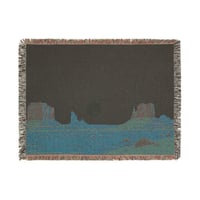 Image 8 of Desert Sunset Woven Blanket — Southwestern Landscape Throw