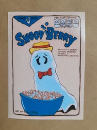Mini Print--Swoopy Ghost as Swoopy-Berries Cereal Box