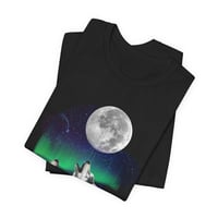 Image 3 of Wolf Moon T-Shirt — Howling Wolves with Northern Lights Graphic