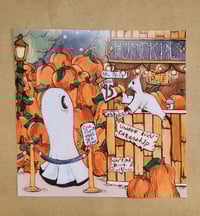 Mini Print--Imposter Cat Hostile Takeover of the Pumpkin Patch