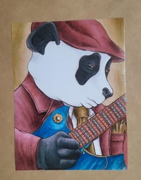 Mini Print--Guitar Playing Panda