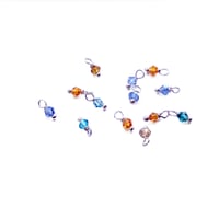 Image 2 of 10PC SAND CASTLE Multi Faceted AB Finish Austrian Crystal Flower Bead Charm//High Quality Bead Charm