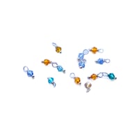 Image 3 of 10PC SAND CASTLE Multi Faceted AB Finish Austrian Crystal Flower Bead Charm//High Quality Bead Charm