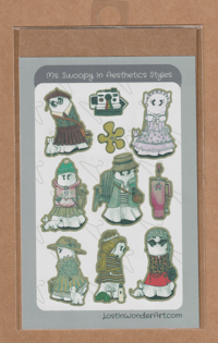 Sticker Sheet--Ms. Swoopy in Aesthetic Styles