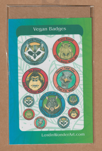 Sticker Sheet--Vegan Badges