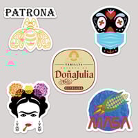 Image 3 of Eat Tacos Be Happy, Mexican Taco Truck sticker, Taco Tuesday 3" x 3" decal