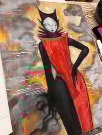 Image 2 of Cleo original on A3 wood 