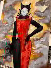 Image 3 of Cleo original on A3 wood 