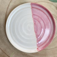 Image 3 of Pink/White Hand Thrown Ceramic Dish