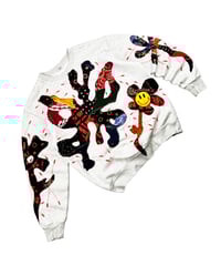 Image 2 of 1 of 1 Butterflies Batik Patchworks Crewneck Size S