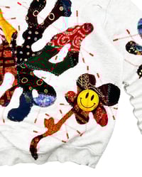 Image 7 of 1 of 1 Butterflies Batik Patchworks Crewneck Size S