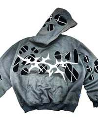 Image 9 of 1 of 1 Void Thorn Distressed Hoodie Size XL fits to XXL