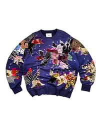 Image 1 of 1 of 1 Midnight Batik Riot Patchworks Crewneck XL