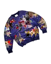 Image 2 of 1 of 1 Midnight Batik Riot Patchworks Crewneck XL