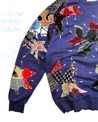 Image 5 of 1 of 1 Midnight Batik Riot Patchworks Crewneck XL